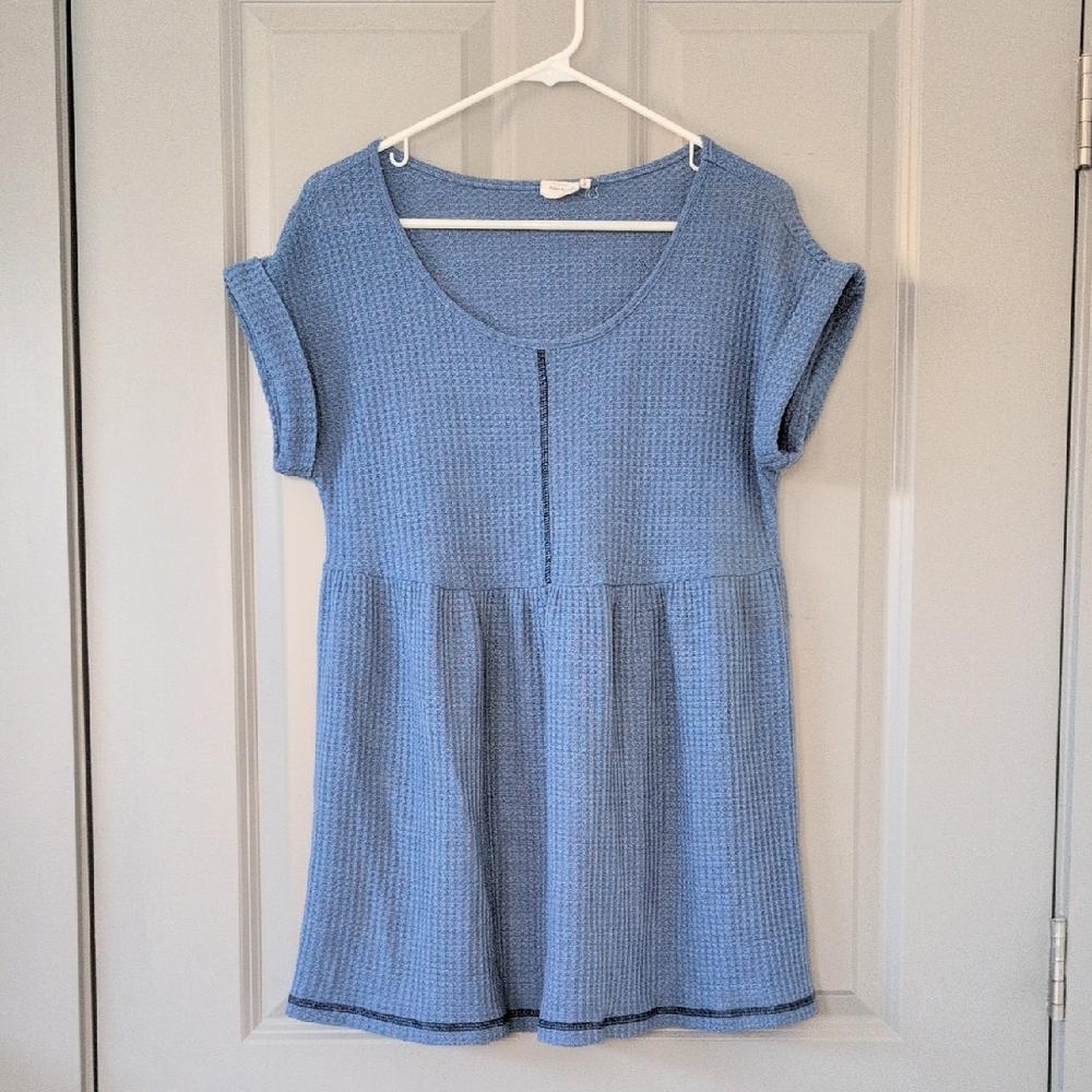Simple By Suzanne Betro Waffle Babydoll Tunic Dress